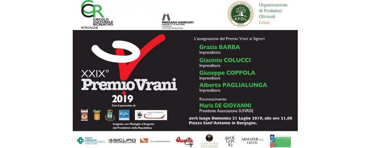 CONFERIMENTO DEL PREMIO VRANI A GIACINTO COLUCCI